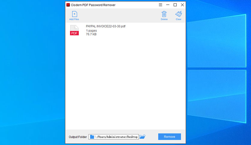 Cisdem PDF Password Remove Crack