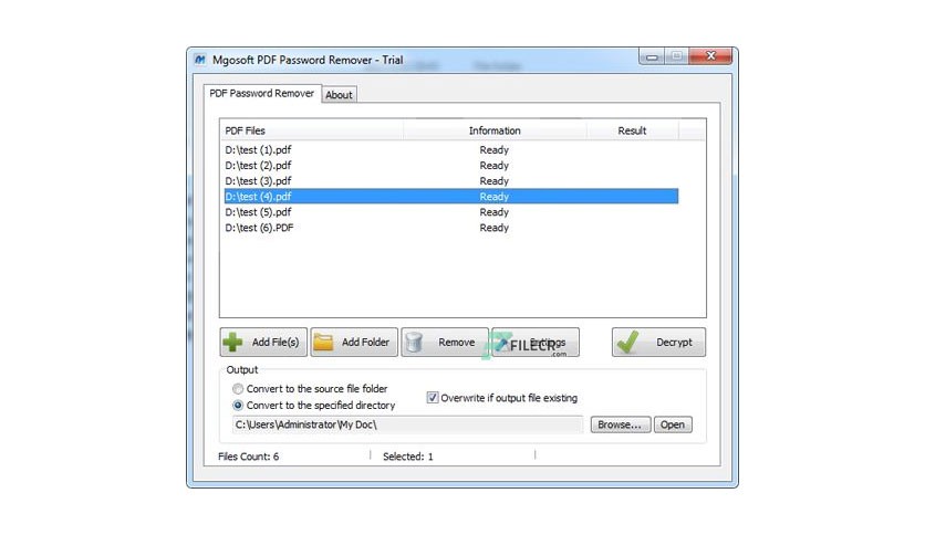 Mgosoft PDF Password Remover Crack